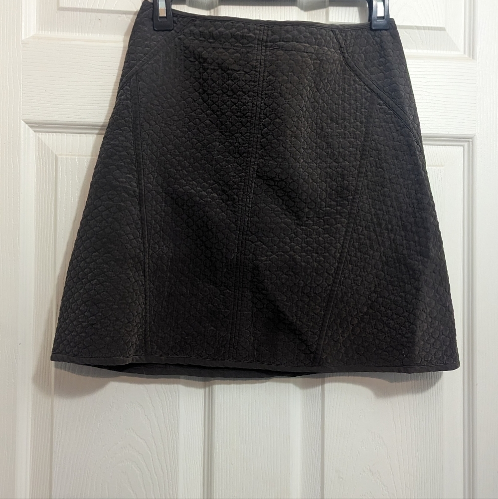 DKNY Brown Quilted Skirt